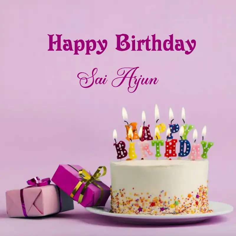 Happy Birthday Sai Arjun Cake Gifts Card
